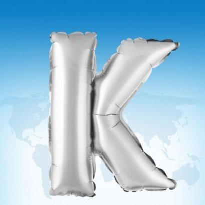 ฟอยล์ตัวอักษร 40 นิ้ว สีเงิน K