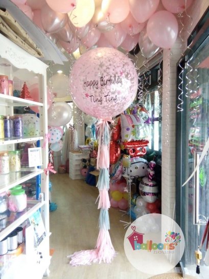 ลูกโป่งกลิสเตอร์เงิน 36 นิ้ว