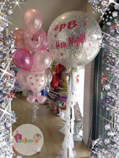 ลูกโป่งกลิสเตอร์เงิน 36 นิ้ว