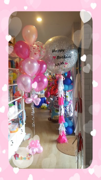 ลูกโป่งกลิสเตอร์เงิน 36 นิ้ว