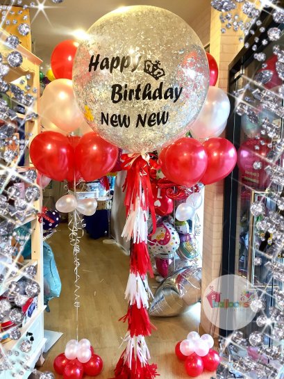 ลูกโป่งกลิสเตอร์เงิน 36 นิ้ว