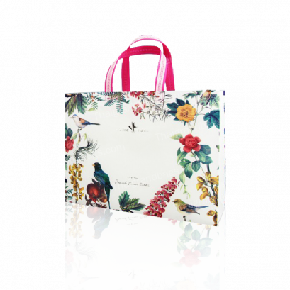 ถุงผ้าสปันบอนด์ลายดอกไม้ 