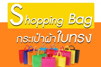 กระเป๋าผ้าใบทรง Shopping bag