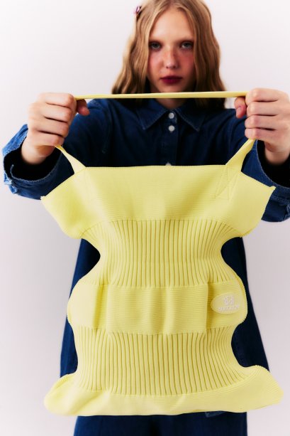 WAVY TOTE 001 - BABY YELLOW