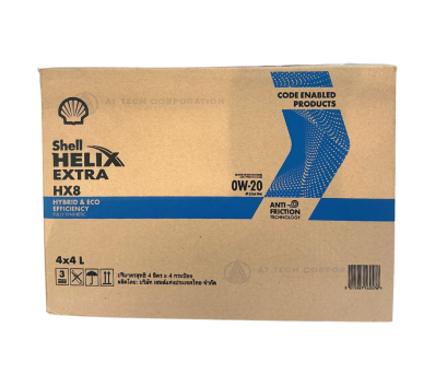 [ยกลัง] Shell Helix HX8  Fully Synthetic 0W-20 น้ำมันเครื่องสังเคราะห์แท้ 100% เครื่องยนต์เบนซิน (4x3L+1L)