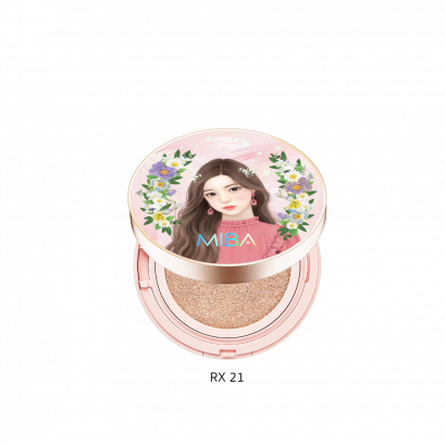 Miba Ion Calcium Foundation Double Cushion RX 21 Light Skin / มีบ้า แคลเซียม ฟาวเดชั่น คุชชั่น สำหรับสีผิวขาว