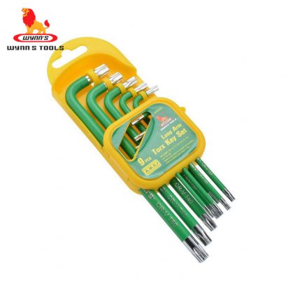 ชุดประแจหัวแอล หัวทอร์ค มีรู  9ตัว/ชุด WYNN&#039;S - W0553