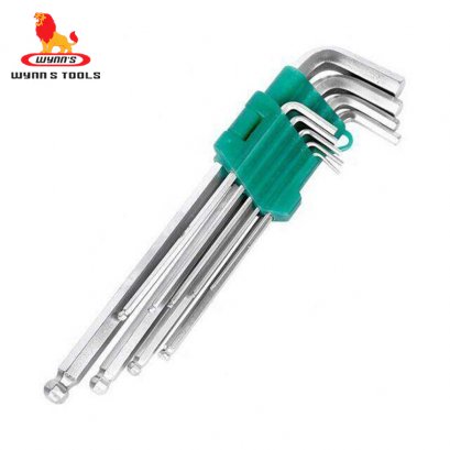 ชุดประแจหกเหลี่ยมหัวบอล ยาวพิเศษ 9ตัว/ชุด WYNN&#039;S -  W9918A