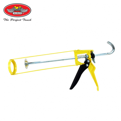 ปืนยิงกาว ขนาด9นื้ว ปืนยิงซิลิโคน แบบเหล็ก ด้ามจับถนัดมือ ปืนยิงซิลิโคน โครงหนาพิเศษ ถอยหลังได้ สีเหลือง CG-95 ALLWAYS