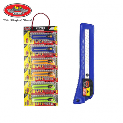 มีดคัตเตอร์ ออโต้ล็อค ยกแผง6ด้าม ใบมีดสีดำ SK-5 คมกริบ คัตเตอร์ มีดคัตเตอร์เอนกประสงค์ รุ่น No.500A  ALLWAYS