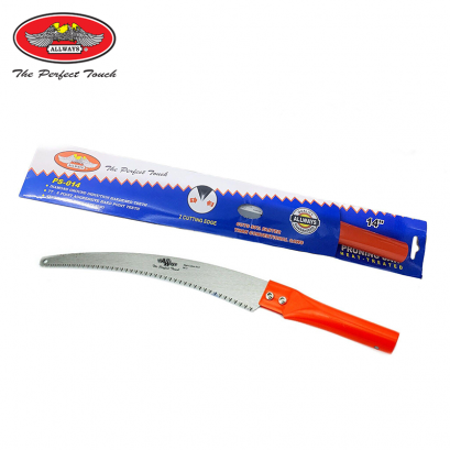 เลื่อยโค้งด้ามเหล็ก ขนาด 14 นิ้ว เลื่อยโค้งตัดกิ่งไม้ ลายใบเลื่อยมีรู สำหรับใช้แขวนเก็บ ฟันเลื่อยชุบแข็ง เจียฟันคม 2 หน้า PS-014 ALLWAYS