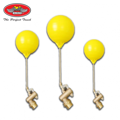 ลูกลอย ลูกลอยตัดน้ำ ลูกลอยก้านทองเหลือง ทรงอิตาลี แบบงอ มี 3 ขนาด 1/2&rdquo; , 3/4&rdquo; , 1&rdquo;  รุ่น LL-25 ALLWAYS