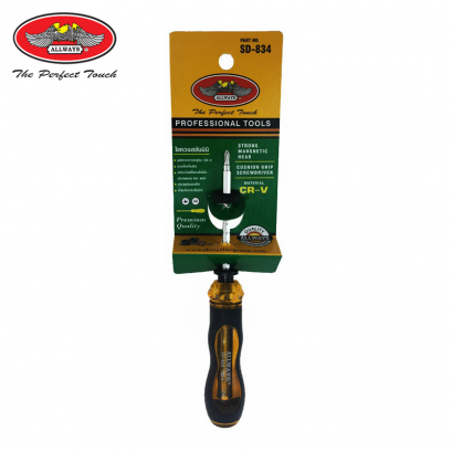 ไขควงสลับ แบบมินิพกพา สลับด้านใช้งานได้ทั้งปลายแบน และ ปลายแฉก ไขควงเลื่อนความสั้นยาวได้จาก 5.5&quot; ถึง 7&quot; SD-834 ALLWAYS