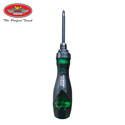 ไขควงสลับ ไขควงสามารถตั้งล็อค และเลือกหมุนฟรีซ้ายขวาได้ แกนไขควงผลิตจาก CR-V ปลายด้ามมีรู สำหรับใช้ขันช่วยเพิ่มแรง SD-833 ALLWAYS