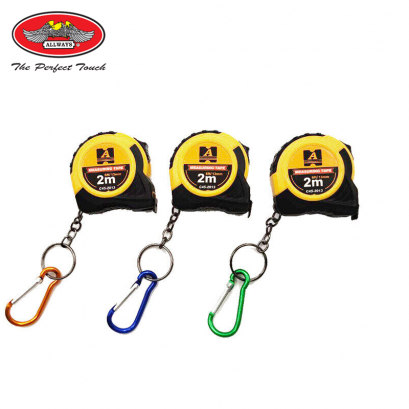 ตลับเมตร PVC ยาว 2 เมตร (รุ่นพวงกุญแจ) ตัวหนังสือใหญ่ ความแม่นยำสูง ตลับเมตรหุ้มยาง จับกระชับมือ ใช้งานง่าย ALLWAYS