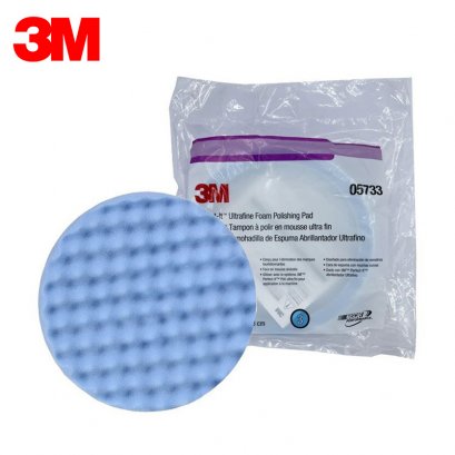 ฟองน้ำขัดสี สีฟ้า แผ่นขัดฟองน้ำ 3M #3 - (05733) ราคาต่อแผ่น