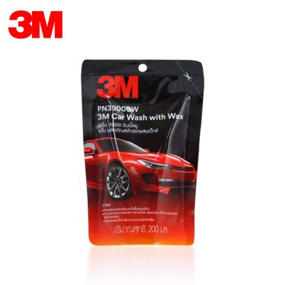 แชมพูล้างรถ ผสมแวกซ์ล้างและเคลือบเงา 200 ml. - 3M Car Wash With Wax (ชนิดถุงเติม)