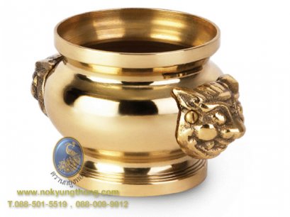 กระถางธูปทองเหลือง ขนาด 5-9 นิ้ว (ตามหลักฮวงจุ้ย)