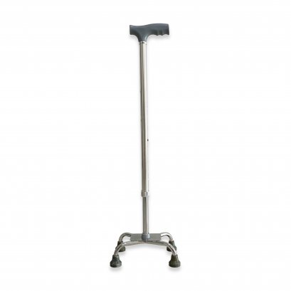 ไม้เท้าหัวค้อนอลูมิเนียม 4 ขา ฐานแคบ ปรับได้ 10 ระดับ ไม้เท้าผู้สูงอายุ
