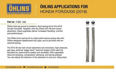 สปริงหน้า OHLINS FSK138