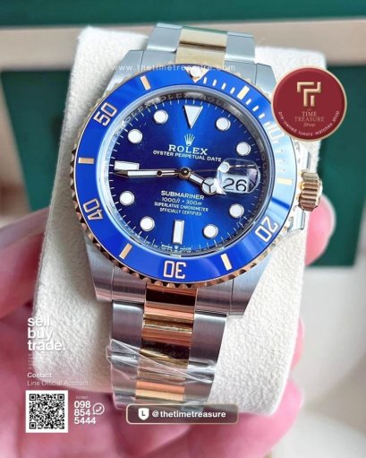 Rolex Submariner Date 41mm 126613LB Twotone Blue Sunburst 