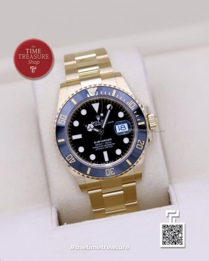 Rolex 116618LB Submariner Date Full Yellow Gold Black Dial