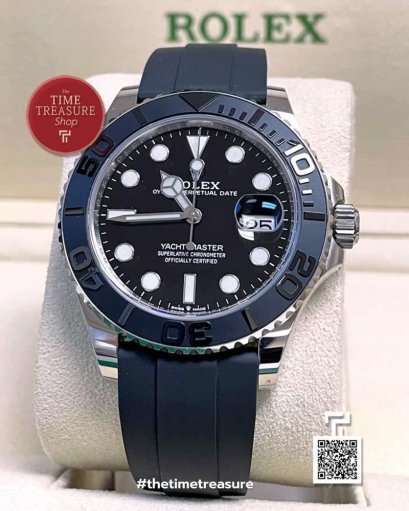 Rolex 226659 Yacht-Master Black Dial 42mm White Gold Oysterflex