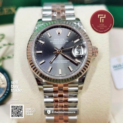 Rolex 278271 Datejust 31 Dark Rhodium Everose Gold and Steel Jubilee 