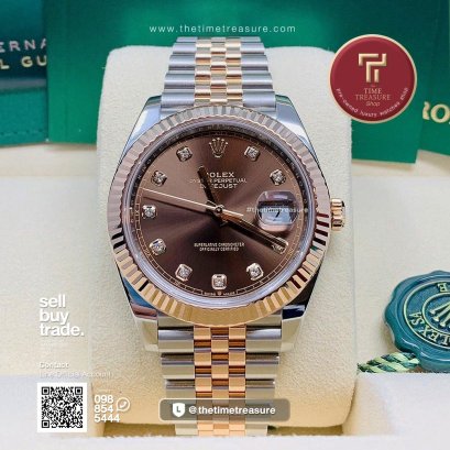 Rolex 126331 Datejust 41 Chocolate Diamond Dial