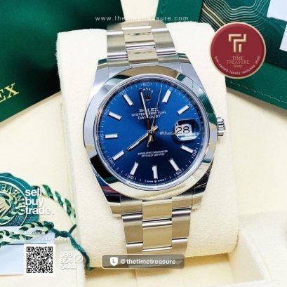 Rolex 126300 Datejust 41 Blue Dial Oyster Steel