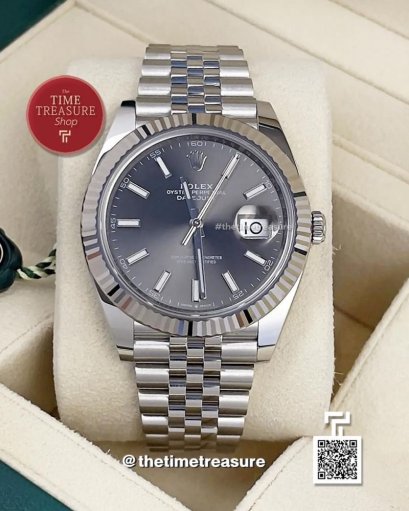 Rolex 126334 Datejust 41 Gray Dial Jubilee
