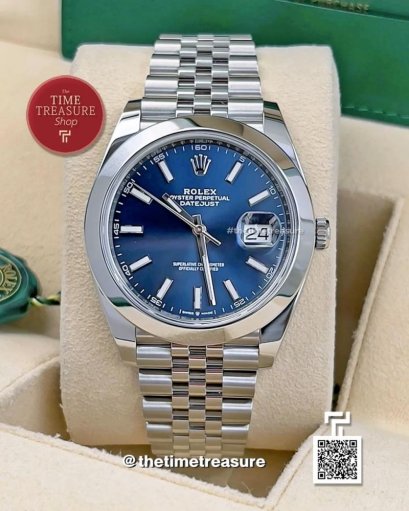 Rolex 126300 Datejust 41 Blue Dial Jubilee