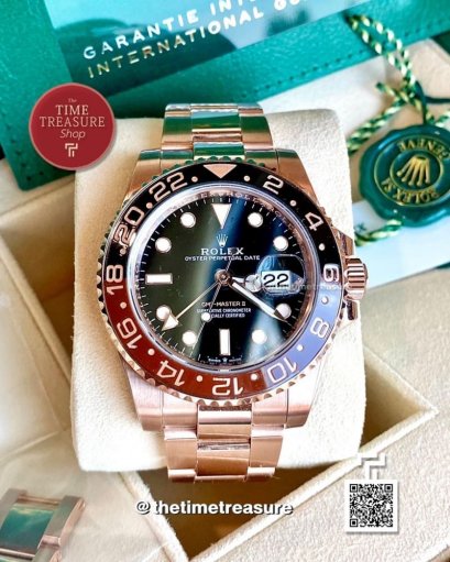 Rolex 126715CHNR GMT-Master II Rootbeer Full Rose Gold 40mm