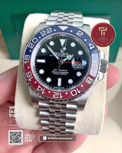 Rolex 126710BLRO GMT Master II Pepsi Jubilee Steel 40 mm. 