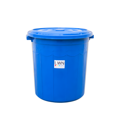 Red Plastic Pail with Handle and Lid 20 L [132AB]