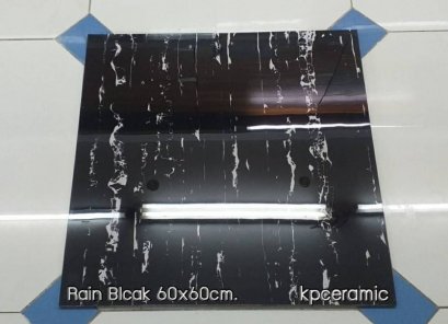 60x60cm.Rain black