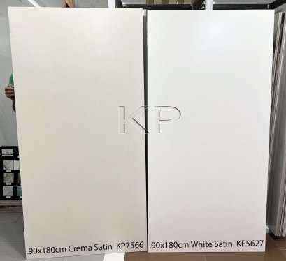 90x180cm. Crema Satin และ White Satin