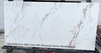 120x240x1cm. SIN1224-945 Sintered Stone Bookmatch