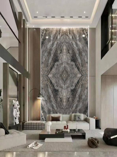 120x240x0.9cm. ANDRES BROWN Bookmatch (249L-323)