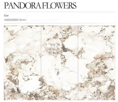 160x320x1.2cm. PANDORA  FLOWERS