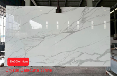 180x300x1.8cm. Crystal Calacutta White