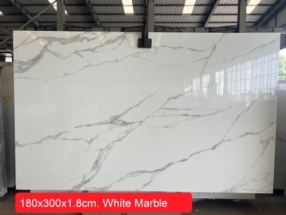 180x300x1.8cm. White Marble