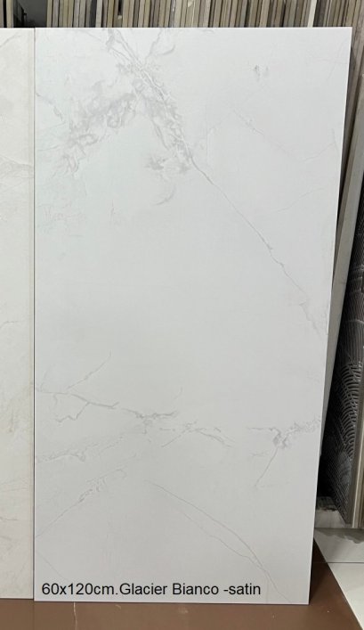 60x120cm. Glacier Bianco-satin