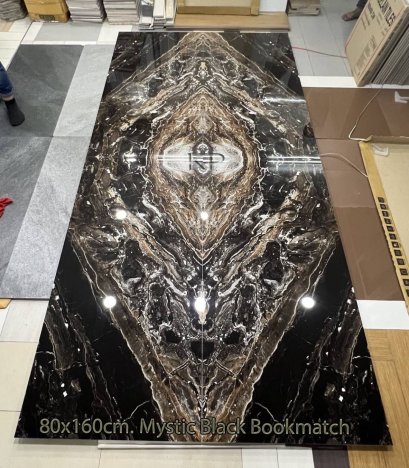 80x160cm. Mystic Black Bookmatch