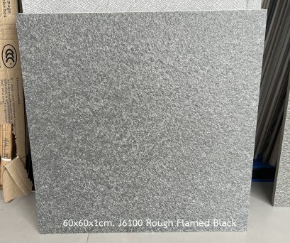 60x60x1cm. J6100 Rough Flamed Black