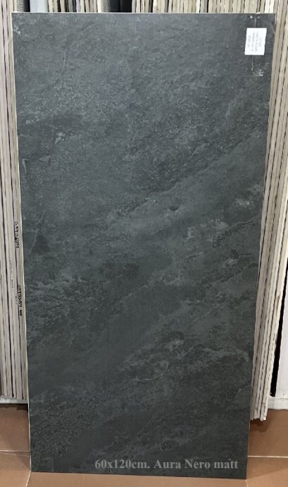 60x120cm. Aura Nero matt