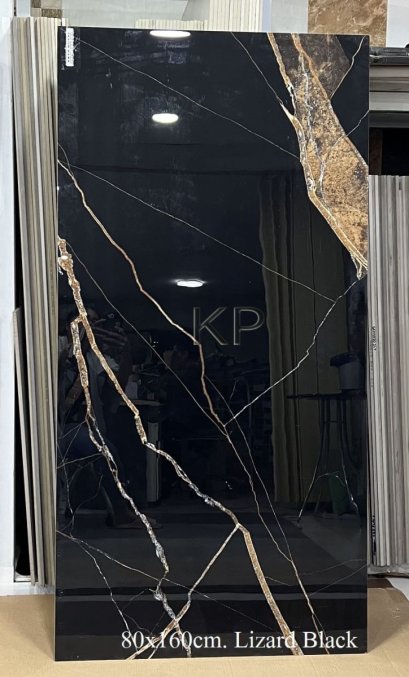 80x160cm. Lizard Black