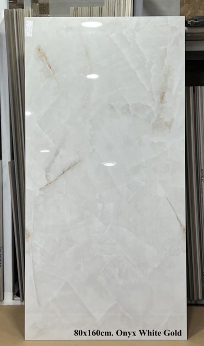 80x160cm. Onyx White Gold