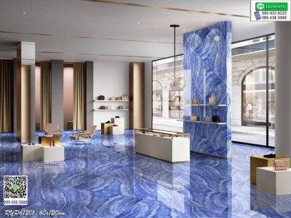 60x120cm.#RYP61201 ลายหินสีน้ำเงิน