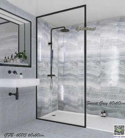 60x60cm. Forest Grey ลายหินสีเทา